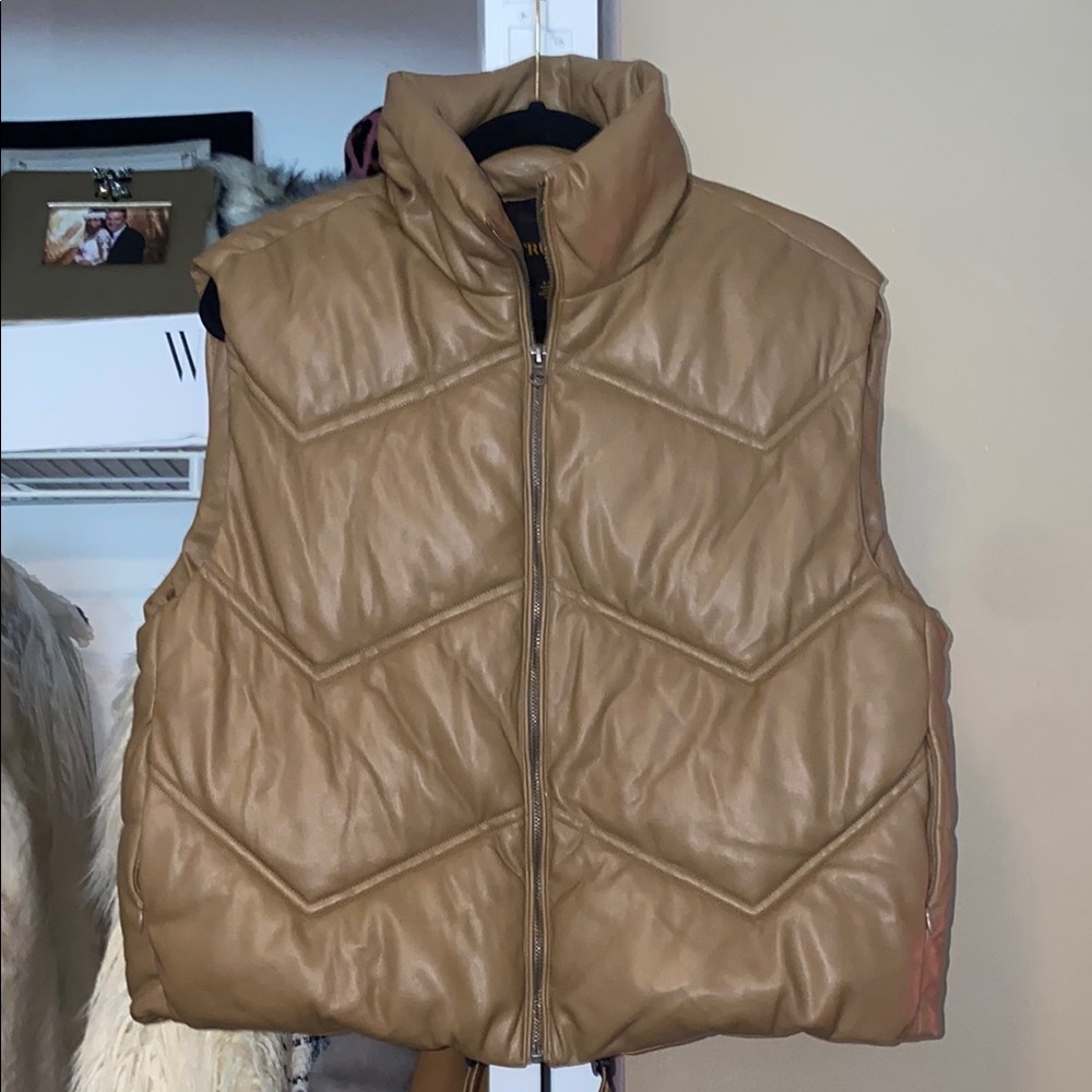 Tan Puffer Vest